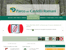 Tablet Screenshot of parcocastelliromani.it